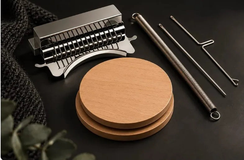 Kit Twiti : métier à crochets, disque de maintien, ressort et aiguilles